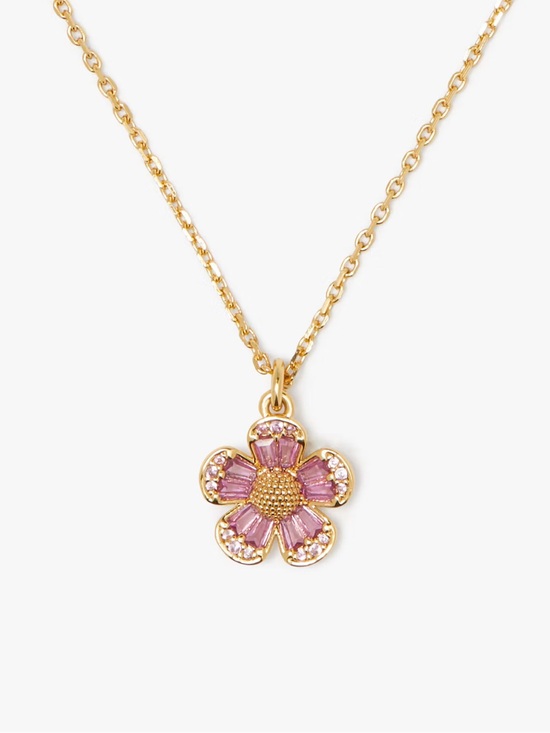 Kate Spade Jewelry - Kate Spade Fleurette Pendant Necklace In Purple